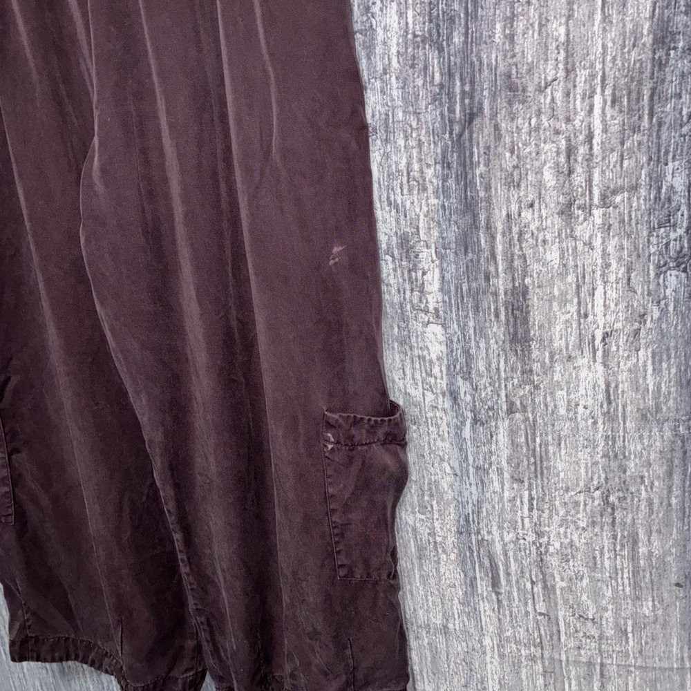 Bryn Walker Casbah Brown Elastic Waist 100% Tencel Wide Leg Pants Women Size M - Picture 9 of 10